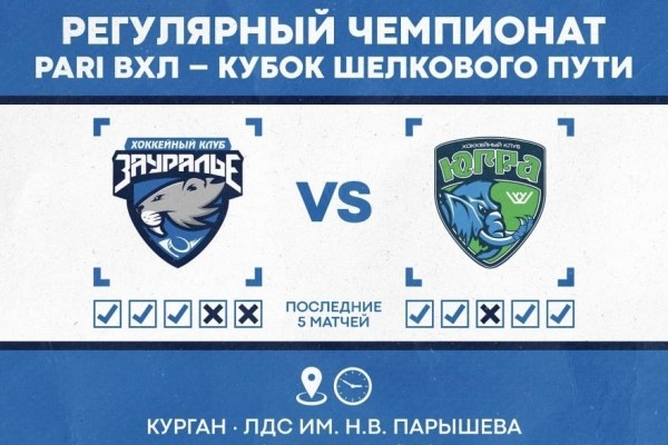 В Кургане продолжается серия домашних игр Чемпионата ВХЛ