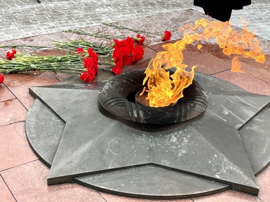 В День защитника Отечества сотрудники следственного управления СК России по Курганской области возложили цветы к Вечному огню 