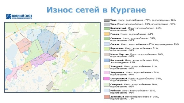 В центре Кургана износ сетей водоотведения составляет 100%