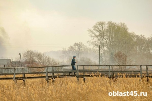 Пожарные защитили от огня два населенных пункта в Курганской области