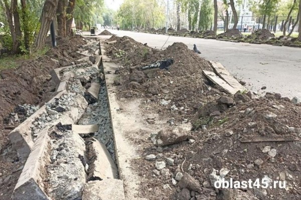 Тротуары в курганском Горсаду готовят к установке резинового покрытия Тротуары в курганском Горсаду готовят к установке резинового покрытия