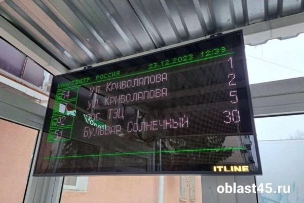 Курганские остановки стали умными