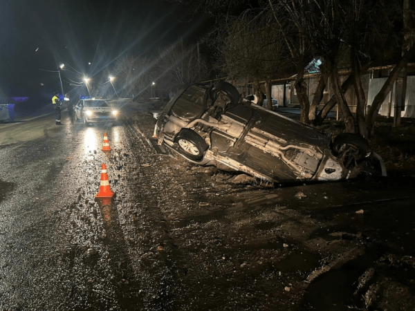 В Шадринске водитель улетел в кювет, скрываясь от полицейских