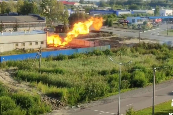 В Кургане ликвидировали пожар на газораспределительной подстанции