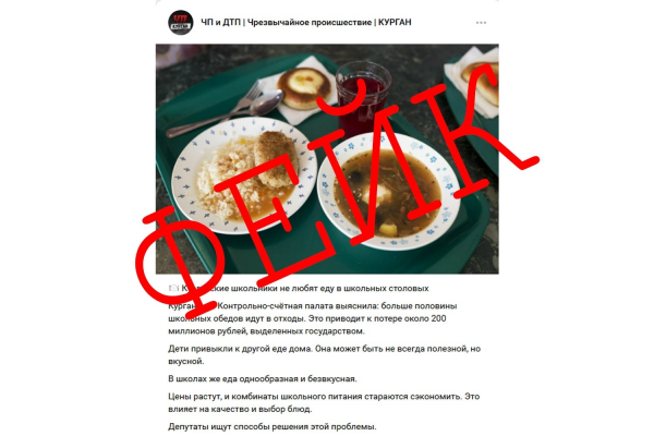 В Кургане распространяют фейки о школьном питании