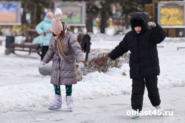 В центре Кургана залили бесплатный каток на 1300 квадратных метров