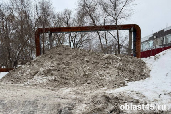 Осада Старообрядческого сквера: курганские дети остались без горки из-за завалов грязного снега