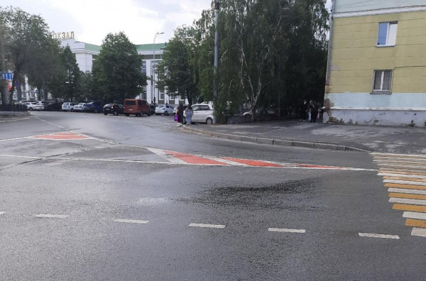 Курганцев удивила новая дорожная разметка в районе вокзала