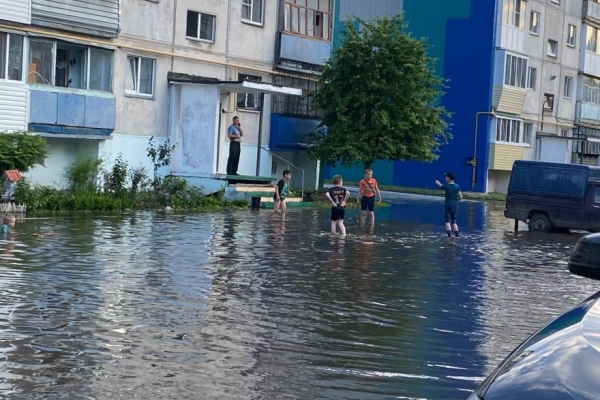 Один из курганских дворов ушёл под воду